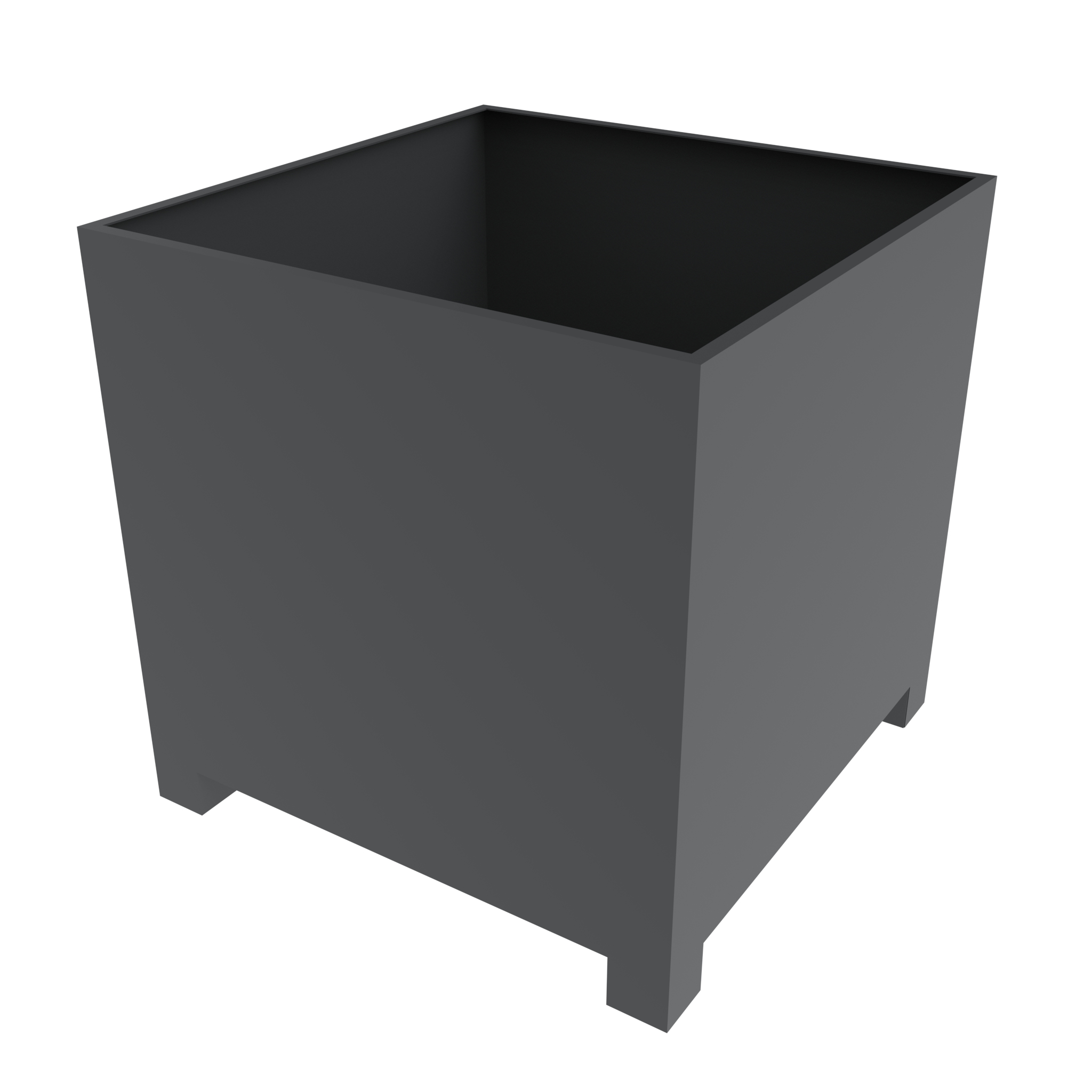 Steel Cube Planter with 100mm Feet LuxUnique