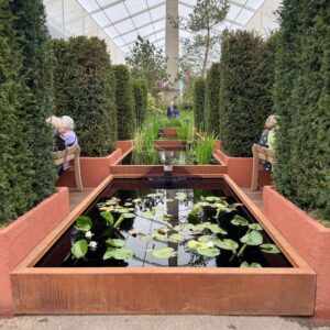 RHS chelsea 2025 corten water feature 2