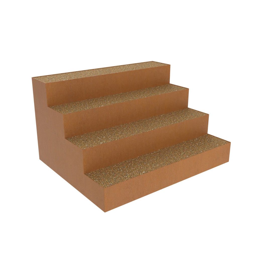 Corten Steel Step Riser Unit