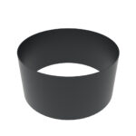 Circular anthracite grey metal garden ring with open bottom