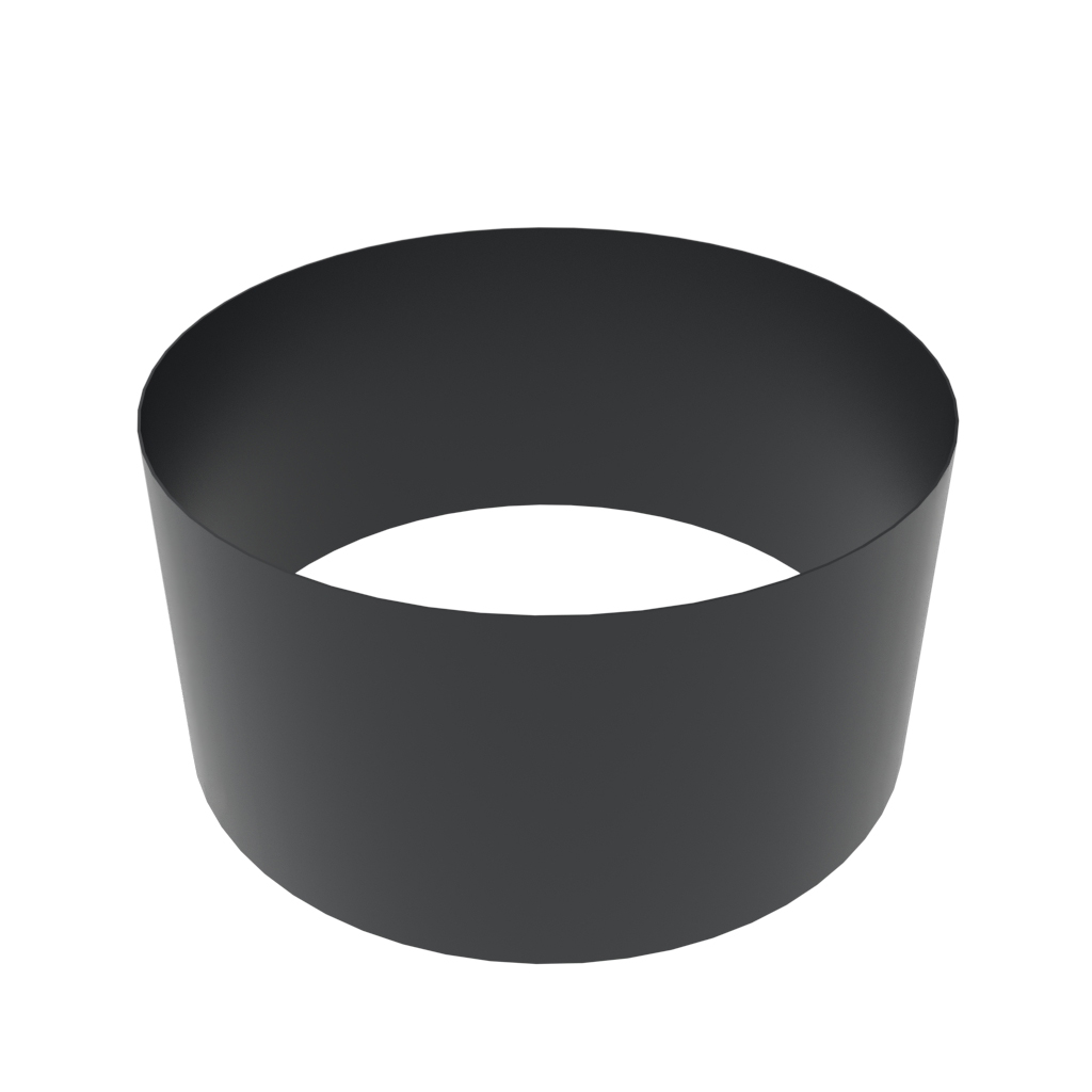 Circular anthracite grey metal garden ring with open bottom