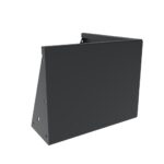 Steel retaining wall outside corner section with connection bracket powder coated in RAL 7016