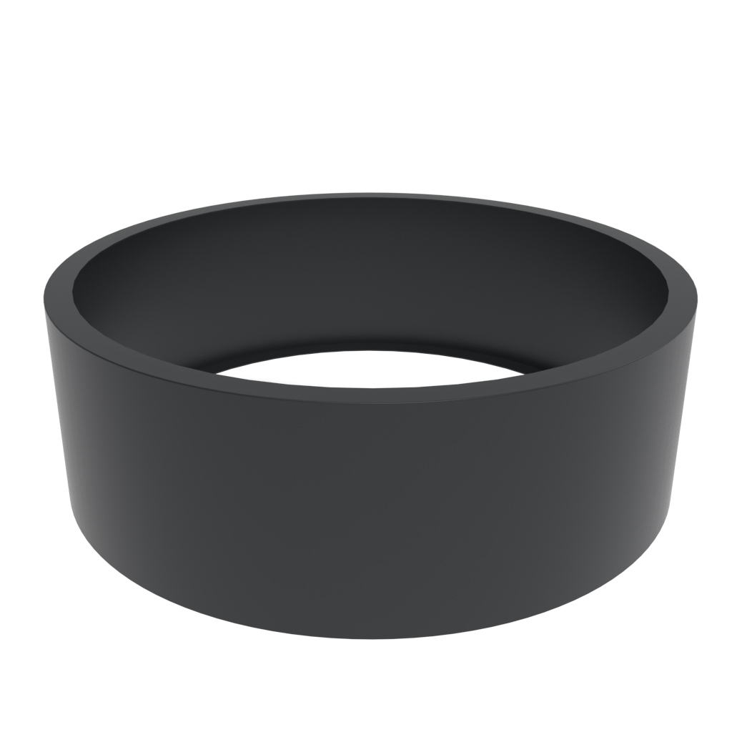 Circular open base anthracite grey metal raised bed.