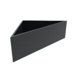 Anthracite grey powder coated triangle shaped metal planter.